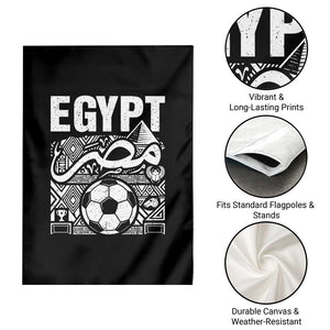 Egypt Soccer Misr Pride Arabic Calligraphy Garden Flag Egyptian Football Fans Ancient Pyramid Heritage Graphic TS02 Print Your Wear