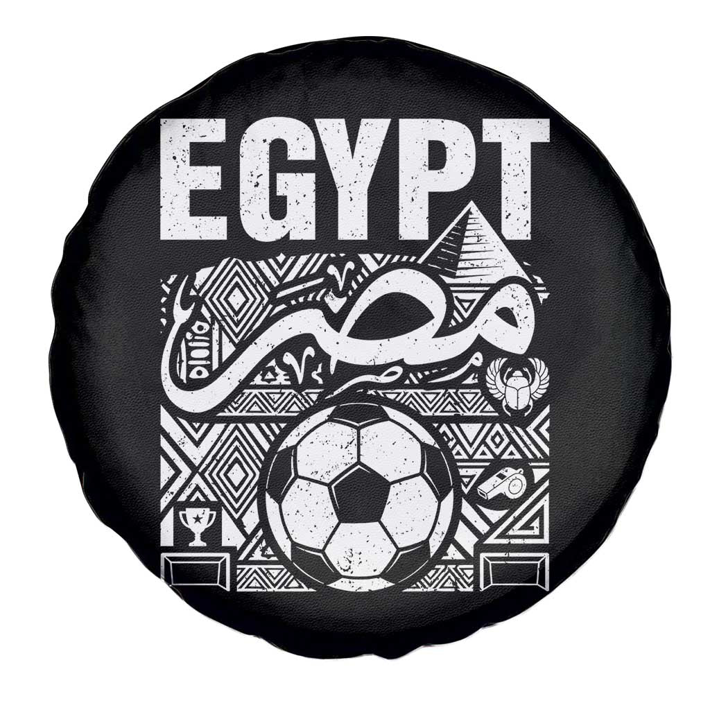 Egypt Soccer Misr Pride Arabic Calligraphy Spare Tire Cover Egyptian Football Fans Ancient Pyramid Heritage Graphic TS02 Print Your Wear