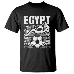 Egypt Soccer Misr Pride Arabic Calligraphy T Shirt Egyptian Football Fans Ancient Pyramid Heritage Graphic TS02 Black Print Your Wear