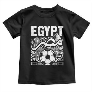 Egypt Soccer Misr Pride Arabic Calligraphy Toddler T Shirt Egyptian Football Fans Ancient Pyramid Heritage Graphic TS02 Black Print Your Wear