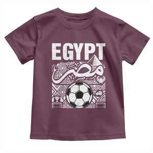 Egypt Soccer Misr Pride Arabic Calligraphy Toddler T Shirt Egyptian Football Fans Ancient Pyramid Heritage Graphic TS02 Maroon Print Your Wear
