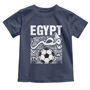 Egypt Soccer Misr Pride Arabic Calligraphy Toddler T Shirt Egyptian Football Fans Ancient Pyramid Heritage Graphic TS02 Navy Print Your Wear