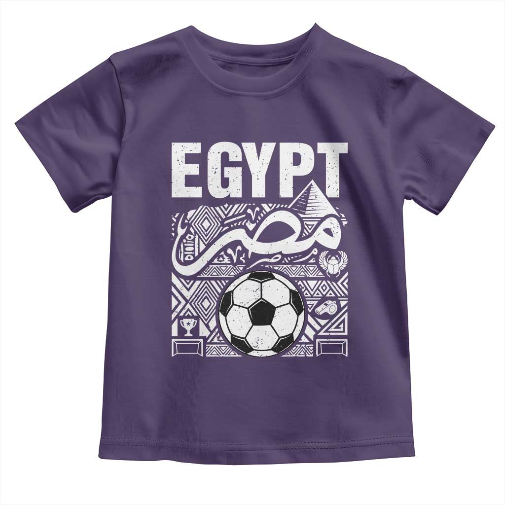 Egypt Soccer Misr Pride Arabic Calligraphy Toddler T Shirt Egyptian Football Fans Ancient Pyramid Heritage Graphic TS02 Purple Print Your Wear