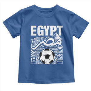 Egypt Soccer Misr Pride Arabic Calligraphy Toddler T Shirt Egyptian Football Fans Ancient Pyramid Heritage Graphic TS02 Royal Blue Print Your Wear