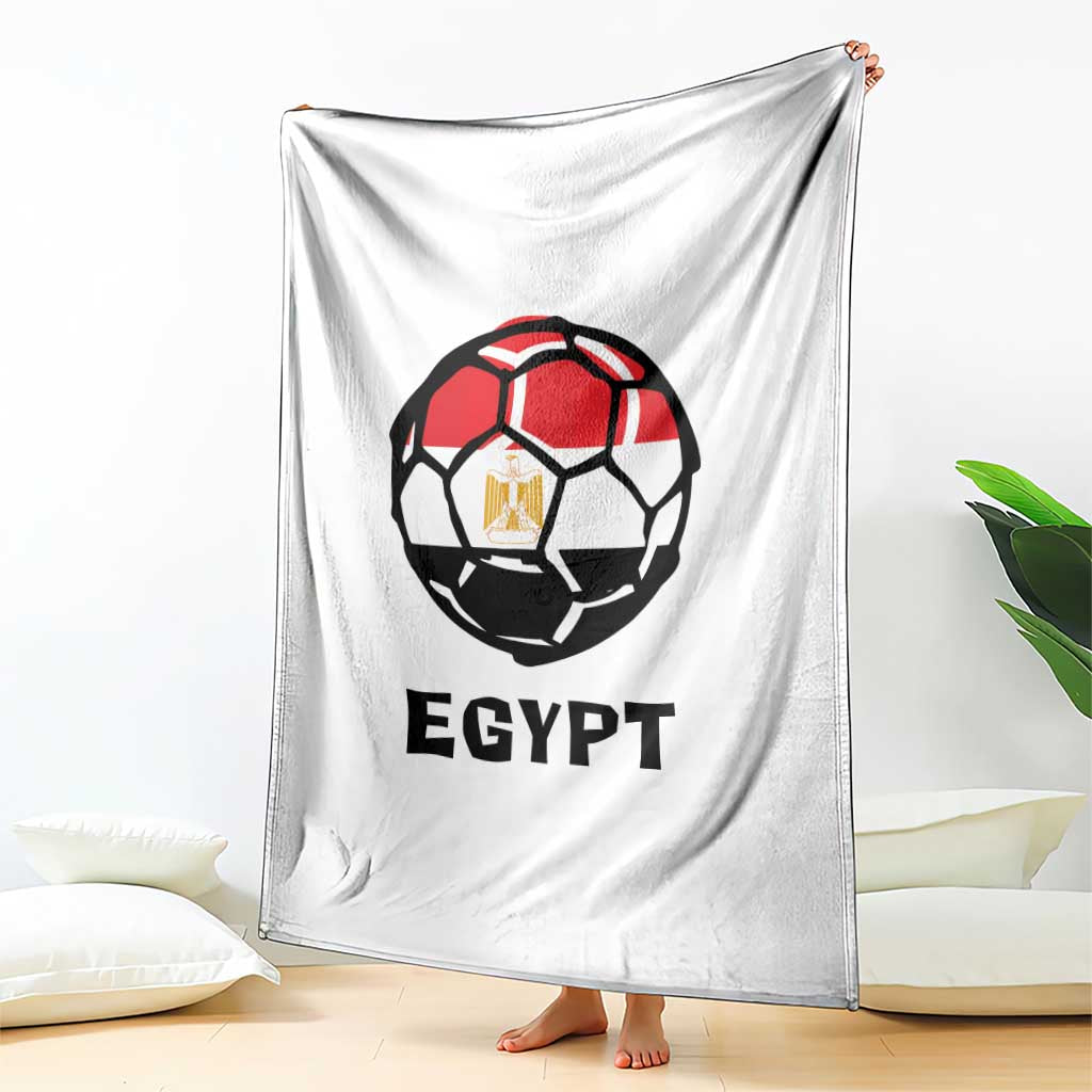 Egyptian Flag Soccer Ball Graphic Throw Blanket Egypt Pride Sports Football Fans Match Day TS02 Print Your Wear