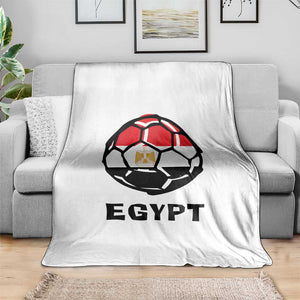 Egyptian Flag Soccer Ball Graphic Throw Blanket Egypt Pride Sports Football Fans Match Day TS02 Print Your Wear