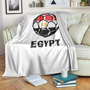 Egyptian Flag Soccer Ball Graphic Throw Blanket Egypt Pride Sports Football Fans Match Day TS02 Print Your Wear