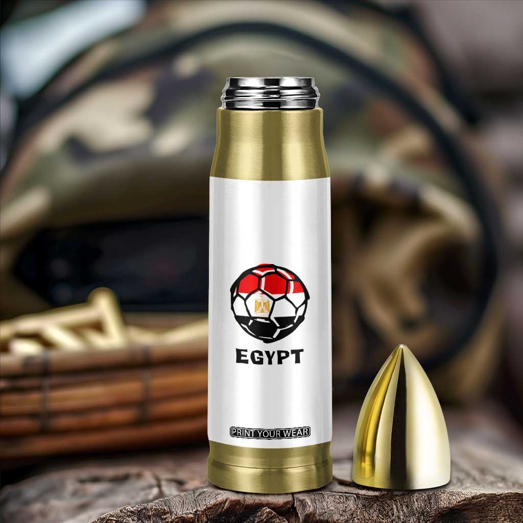 Egyptian Flag Soccer Ball Graphic Bullet Tumbler Egypt Pride Sports Football Fans Match Day TS02 Print Your Wear