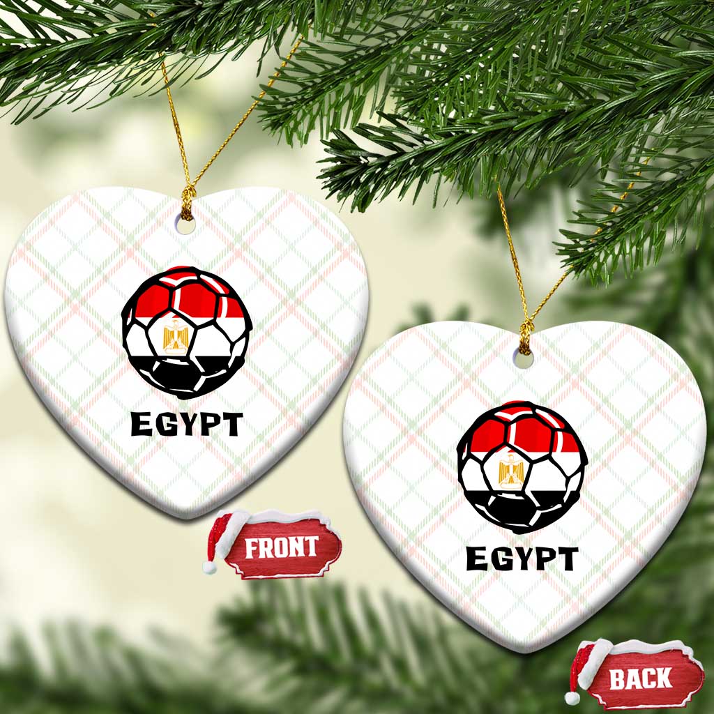 Egyptian Flag Soccer Ball Graphic Ceramic Ornament Egypt Pride Sports Football Fans Match Day TS02 Print Your Wear