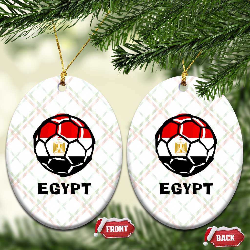 Egyptian Flag Soccer Ball Graphic Ceramic Ornament Egypt Pride Sports Football Fans Match Day TS02 Print Your Wear