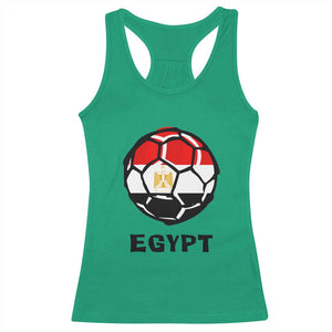 Egyptian Flag Soccer Ball Graphic Racerback Tank Top Egypt Pride Sports Football Fans Match Day TS02 Irish Green Print Your Wear