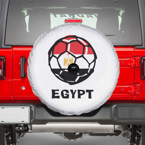 Egyptian Flag Soccer Ball Graphic Spare Tire Cover Egypt Pride Sports Football Fans Match Day TS02 White Print Your Wear