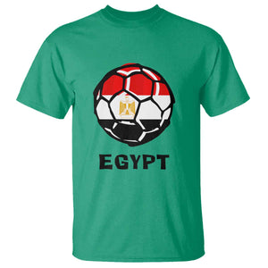 Egyptian Flag Soccer Ball Graphic T Shirt Egypt Pride Sports Football Fans Match Day TS02 Irish Green Print Your Wear