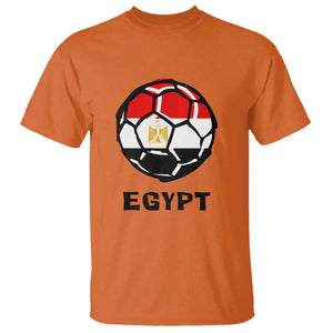 Egyptian Flag Soccer Ball Graphic T Shirt Egypt Pride Sports Football Fans Match Day TS02 Orange Print Your Wear