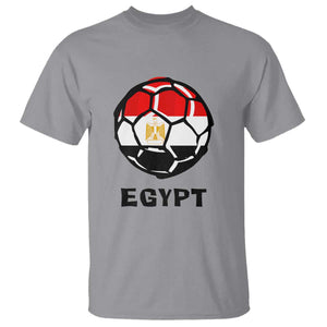 Egyptian Flag Soccer Ball Graphic T Shirt Egypt Pride Sports Football Fans Match Day TS02 Sport Gray Print Your Wear