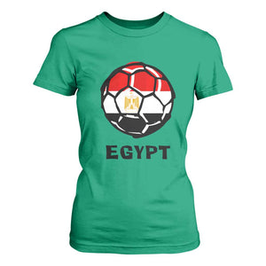 Egyptian Flag Soccer Ball Graphic T Shirt For Women Egypt Pride Sports Football Fans Match Day TS02 Irish Green Print Your Wear