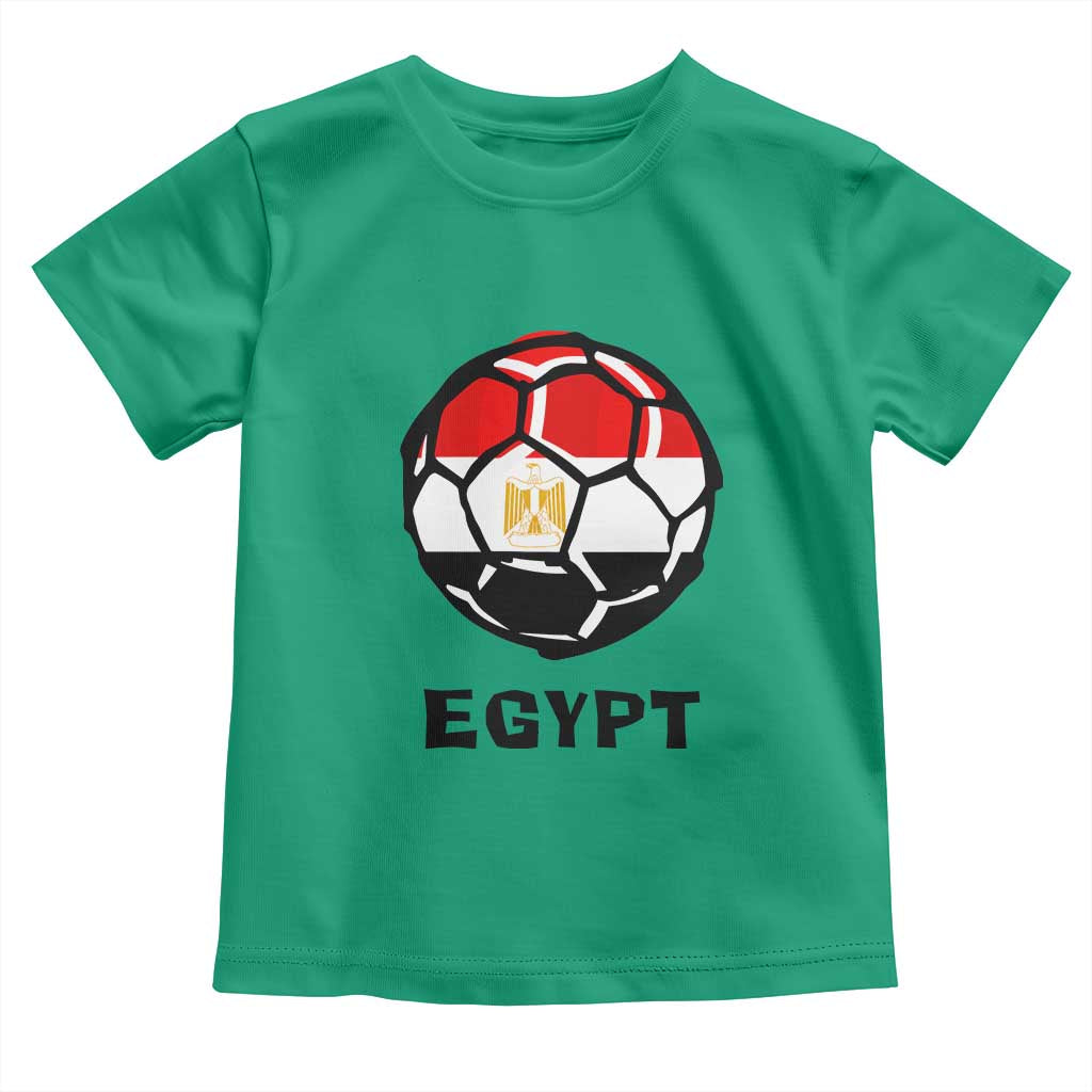 Egyptian Flag Soccer Ball Graphic Toddler T Shirt Egypt Pride Sports Football Fans Match Day TS02 Irish Green Print Your Wear