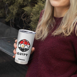 Egyptian Flag Soccer Ball Graphic Tumbler Cup Egypt Pride Sports Football Fans Match Day TS02 Print Your Wear