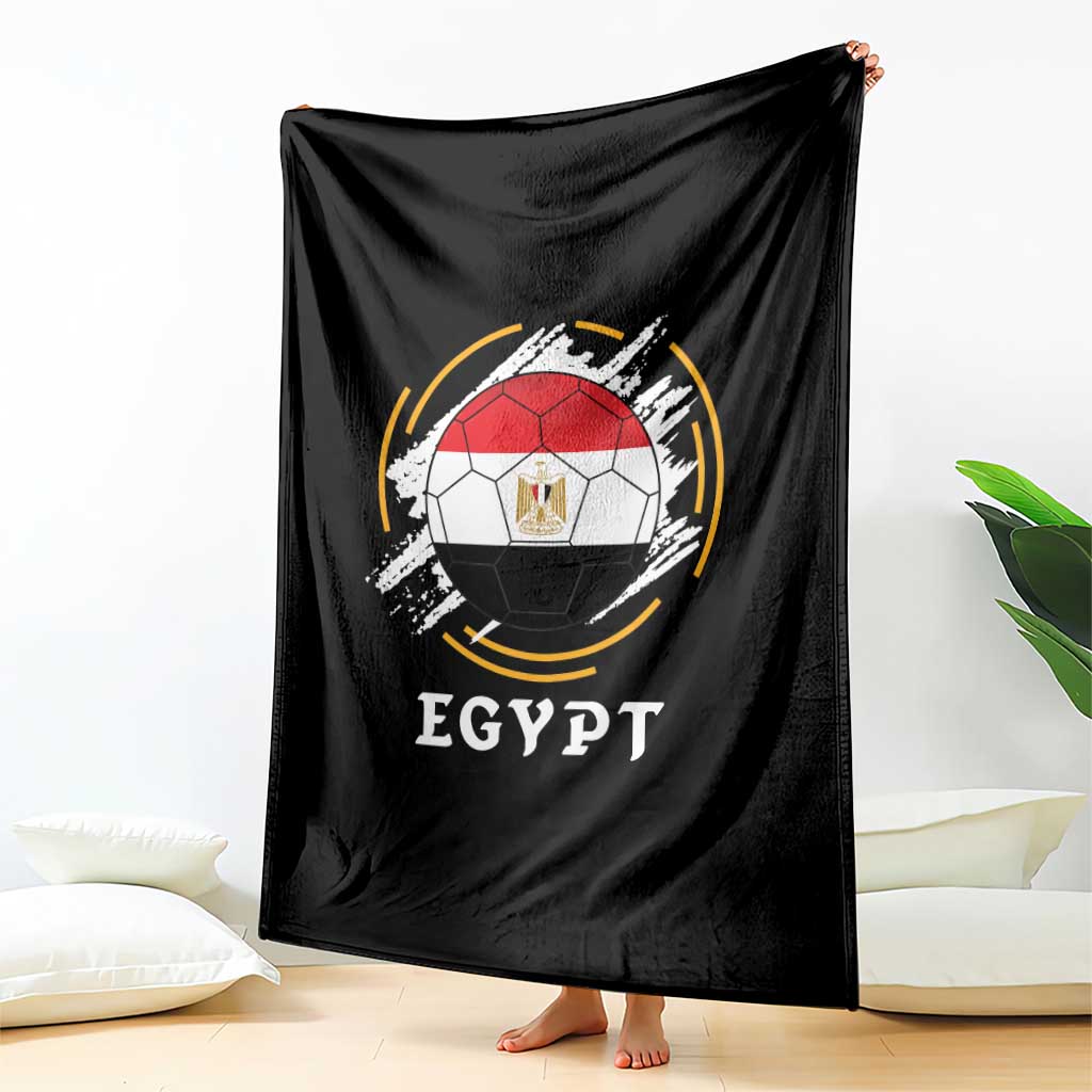 Egyptian Flag Soccer Ball Splatter Graphic Throw Blanket Egypt Pride Sports Football Fans Match Day TS02 Print Your Wear