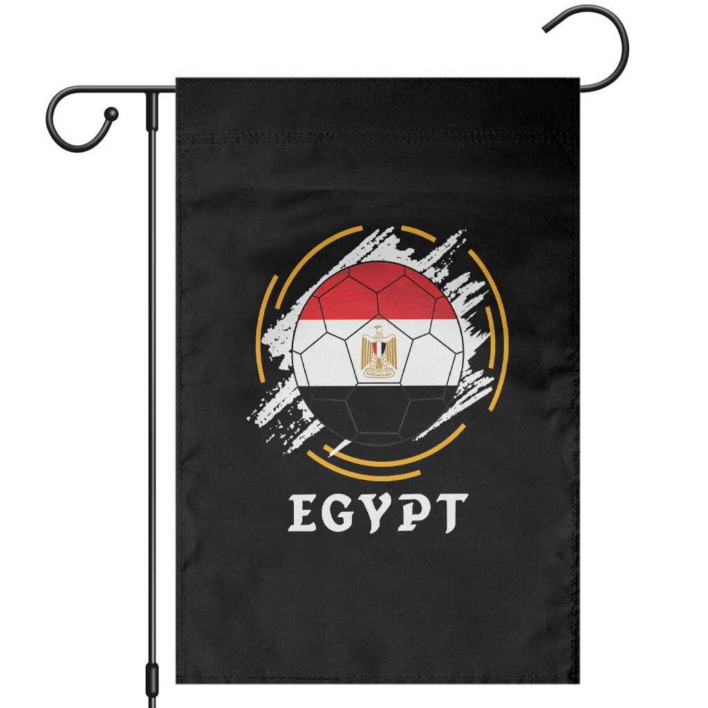 Egyptian Flag Soccer Ball Splatter Graphic Garden Flag Egypt Pride Sports Football Fans Match Day TS02 Black Print Your Wear