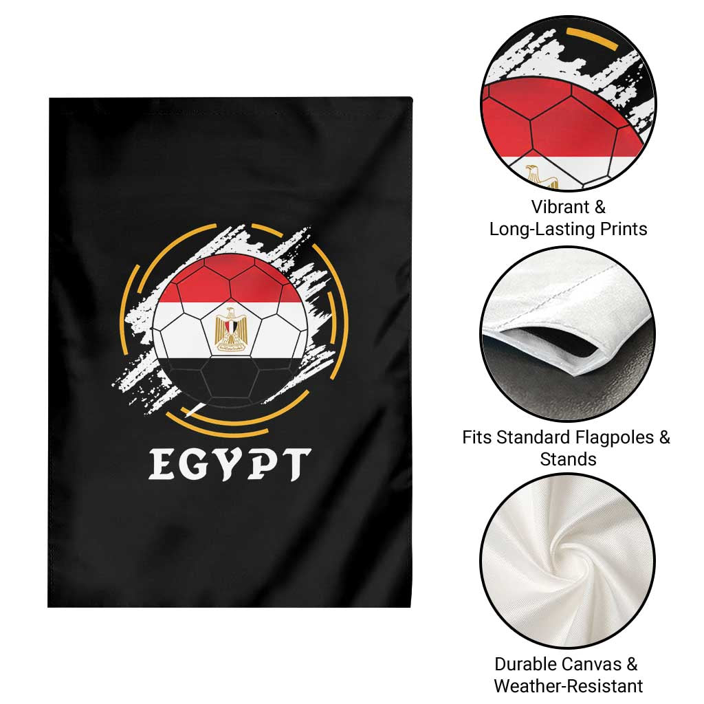 Egyptian Flag Soccer Ball Splatter Graphic Garden Flag Egypt Pride Sports Football Fans Match Day TS02 Print Your Wear