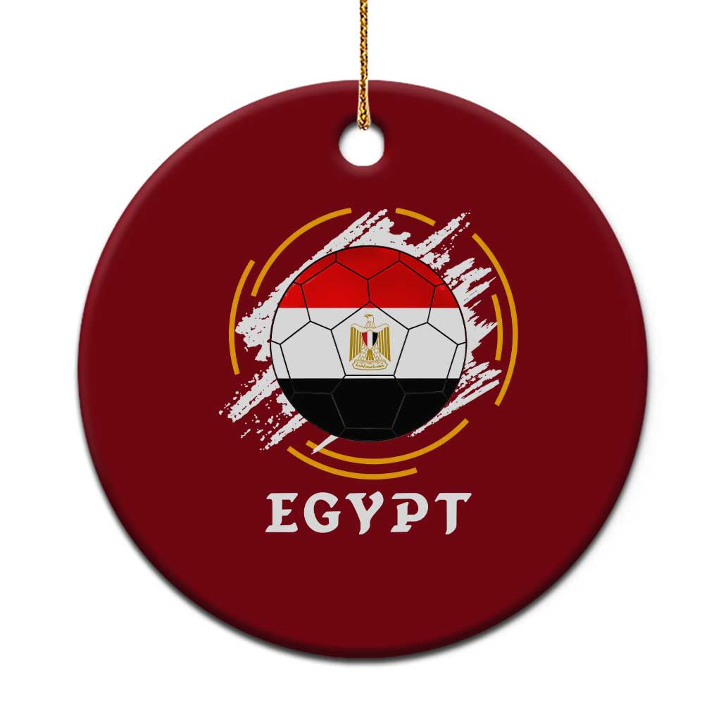 Egyptian Flag Soccer Ball Splatter Graphic Ceramic Ornament Egypt Pride Sports Football Fans Match Day TS02 1pc Red Print Your Wear