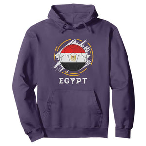 Egyptian Flag Soccer Ball Splatter Graphic Hoodie Egypt Pride Sports Football Fans Match Day TS02 Purple Print Your Wear