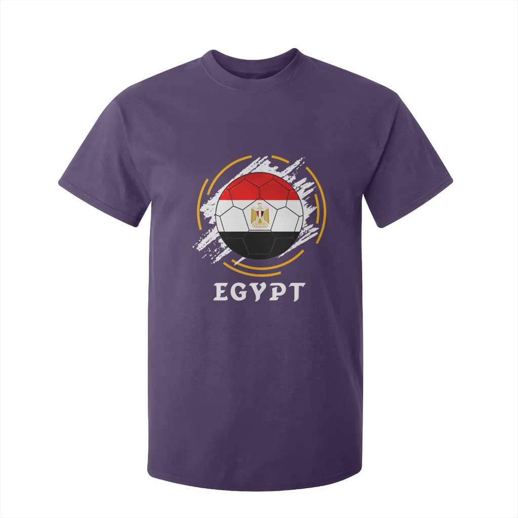Egyptian Flag Soccer Ball Splatter Graphic T Shirt For Kid Egypt Pride Sports Football Fans Match Day TS02 Purple Print Your Wear