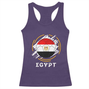 Egyptian Flag Soccer Ball Splatter Graphic Racerback Tank Top Egypt Pride Sports Football Fans Match Day TS02 Purple Print Your Wear