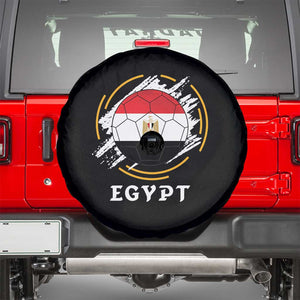 Egyptian Flag Soccer Ball Splatter Graphic Spare Tire Cover Egypt Pride Sports Football Fans Match Day TS02 Black Print Your Wear