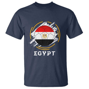 Egyptian Flag Soccer Ball Splatter Graphic T Shirt Egypt Pride Sports Football Fans Match Day TS02 Navy Print Your Wear