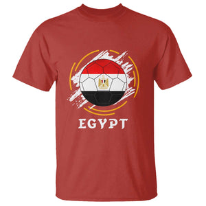 Egyptian Flag Soccer Ball Splatter Graphic T Shirt Egypt Pride Sports Football Fans Match Day TS02 Red Print Your Wear