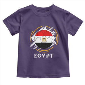 Egyptian Flag Soccer Ball Splatter Graphic Toddler T Shirt Egypt Pride Sports Football Fans Match Day TS02 Purple Print Your Wear