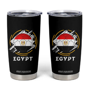 Egyptian Flag Soccer Ball Splatter Graphic Tumbler Cup Egypt Pride Sports Football Fans Match Day TS02 Black Print Your Wear