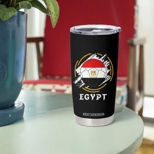 Egyptian Flag Soccer Ball Splatter Graphic Tumbler Cup Egypt Pride Sports Football Fans Match Day TS02 Print Your Wear