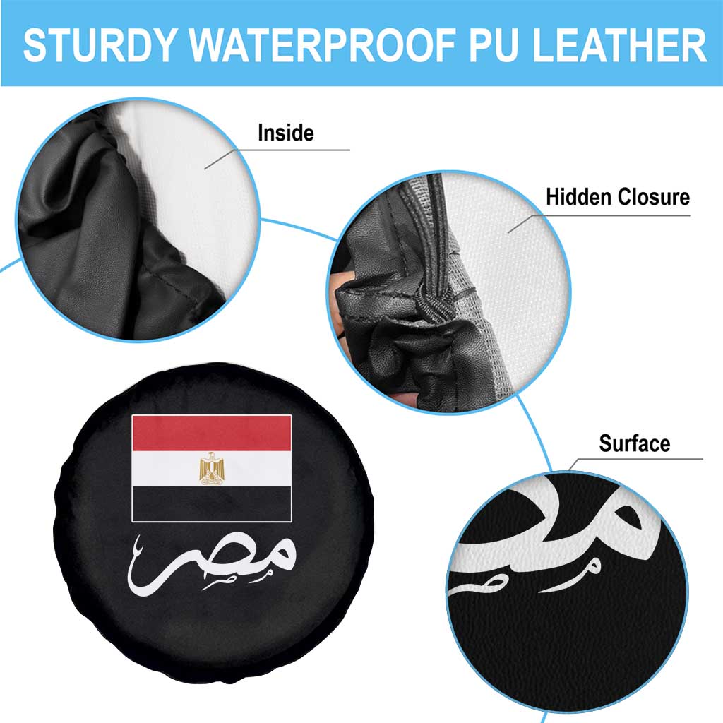 Egyptian Flag Misr Arabic Calligraphy Spare Tire Cover Patriotic Egypt Heritage Pride TS02 Print Your Wear