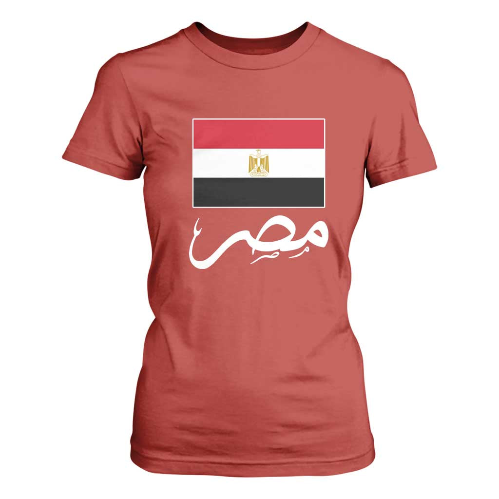 Egyptian Flag Misr Arabic Calligraphy T Shirt For Women Patriotic Egypt Heritage Pride TS02 Red Print Your Wear