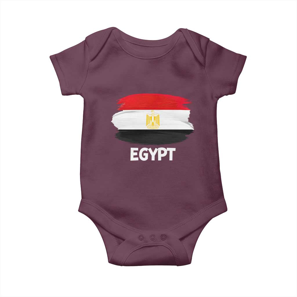 Egypt Flag Misr Pride Baby Onesie Egyptian Eagle of Saladin Heritage TS02 Maroon Print Your Wear