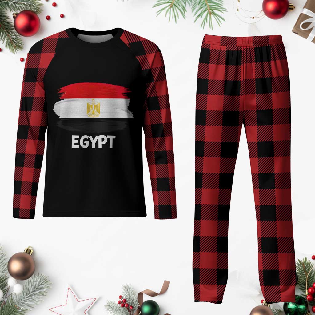 Egypt Flag Misr Pride Plaid Pajama Set Egyptian Eagle of Saladin Heritage TS02 Buffalo Plaid Print Your Wear