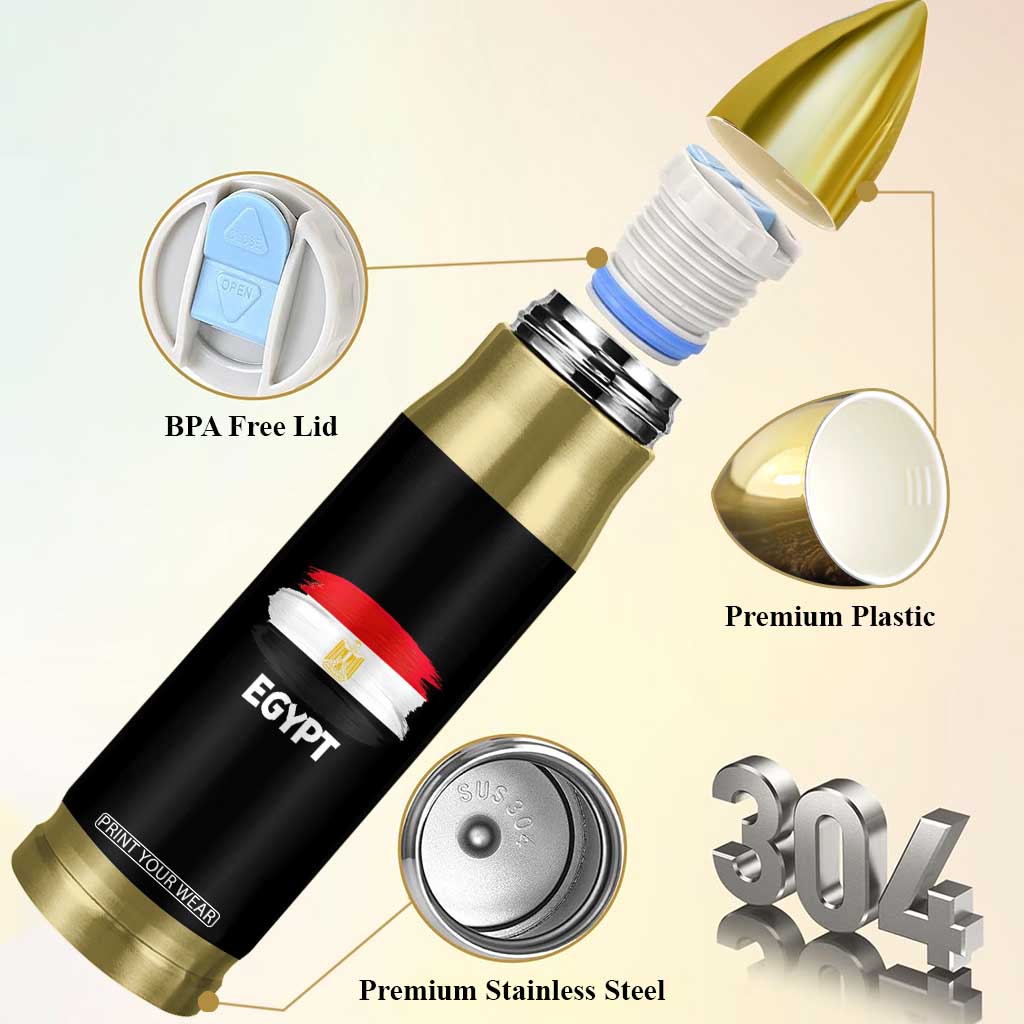 Egypt Flag Misr Pride Bullet Tumbler Egyptian Eagle of Saladin Heritage TS02 Print Your Wear
