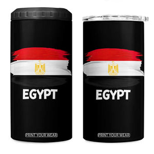 Egypt Flag Misr Pride 4 in 1 Can Cooler Tumbler Egyptian Eagle of Saladin Heritage TS02 One Size: 16 oz Black Print Your Wear