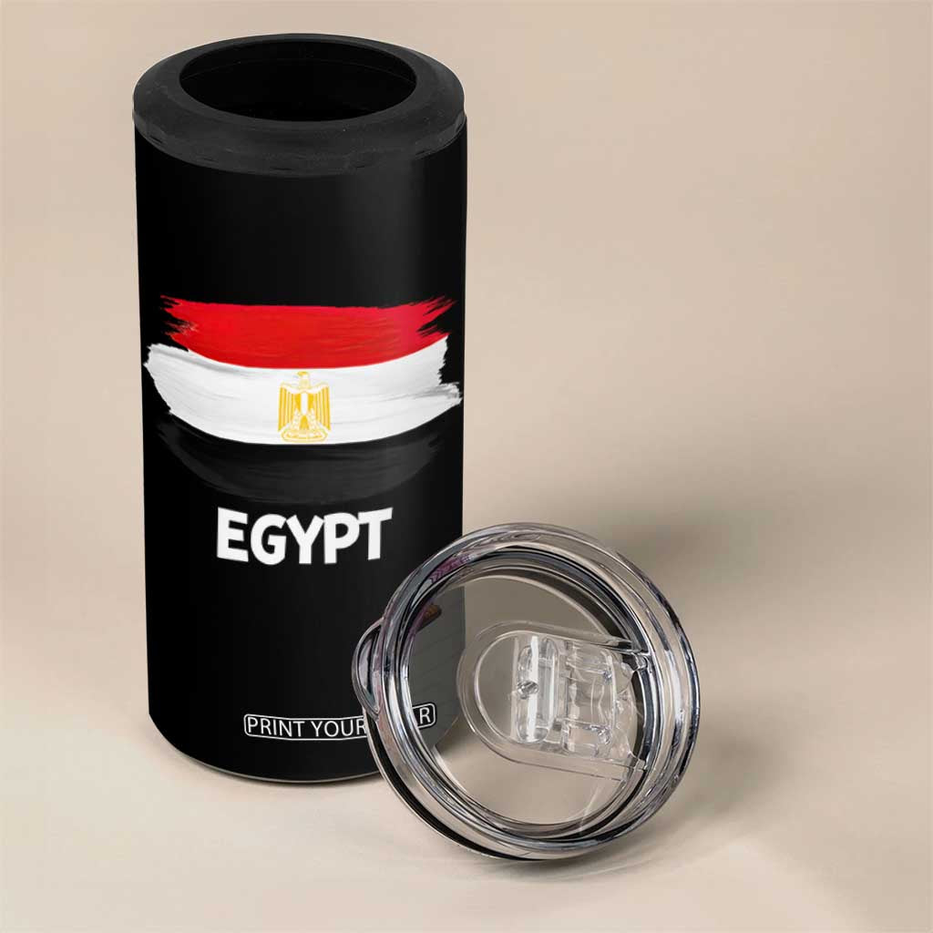 Egypt Flag Misr Pride 4 in 1 Can Cooler Tumbler Egyptian Eagle of Saladin Heritage TS02 Print Your Wear