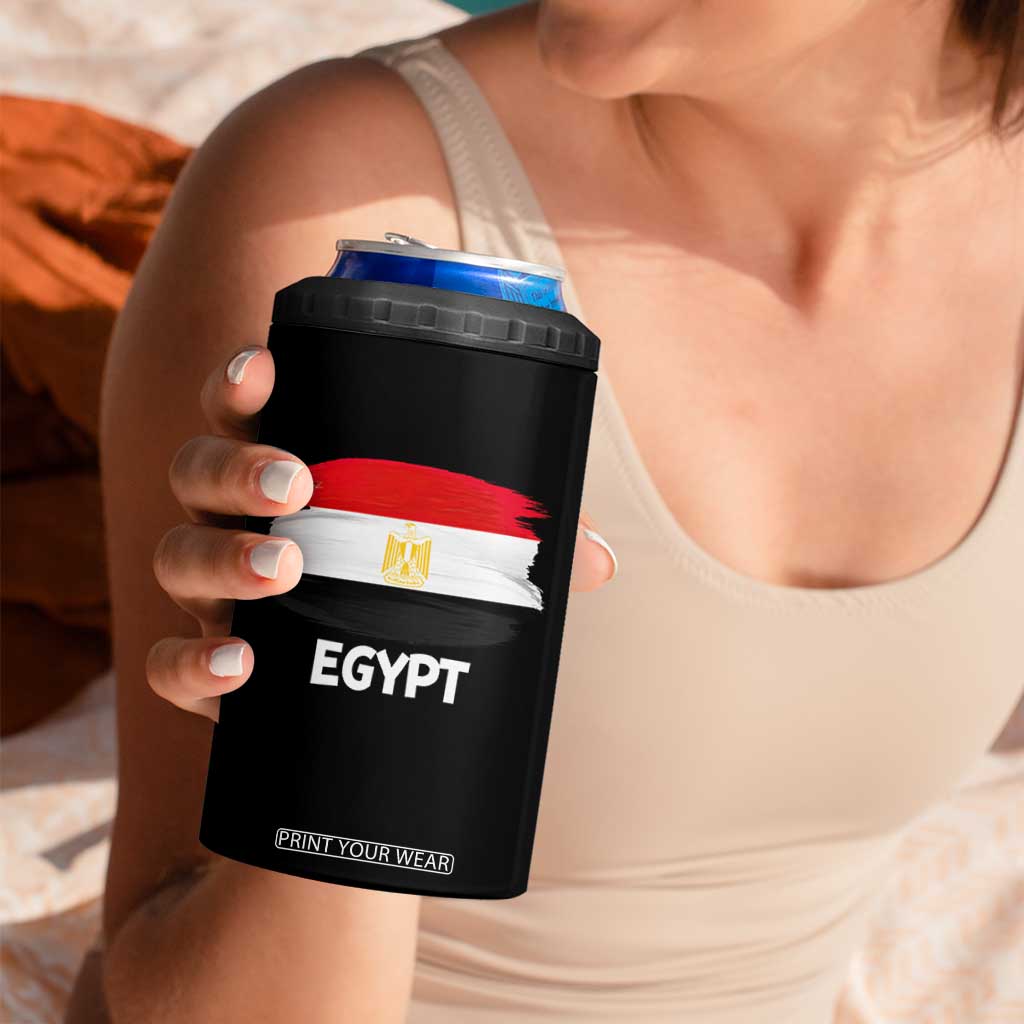 Egypt Flag Misr Pride 4 in 1 Can Cooler Tumbler Egyptian Eagle of Saladin Heritage TS02 Print Your Wear