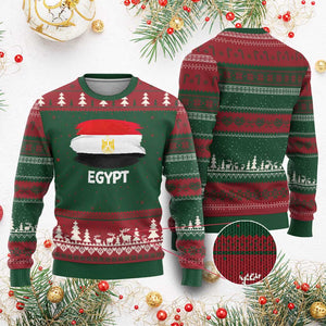 Egypt Flag Misr Pride Ugly Christmas Sweater Egyptian Eagle of Saladin Heritage TS02 Print Your Wear