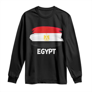 Egypt Flag Misr Pride Long Sleeve Shirt Egyptian Eagle of Saladin Heritage TS02 Black Print Your Wear