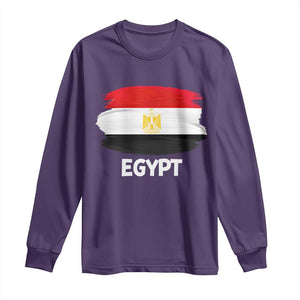 Egypt Flag Misr Pride Long Sleeve Shirt Egyptian Eagle of Saladin Heritage TS02 Purple Print Your Wear