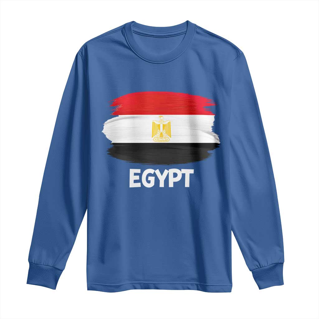 Egypt Flag Misr Pride Long Sleeve Shirt Egyptian Eagle of Saladin Heritage TS02 Royal Blue Print Your Wear