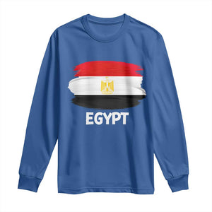 Egypt Flag Misr Pride Long Sleeve Shirt Egyptian Eagle of Saladin Heritage TS02 Royal Blue Print Your Wear
