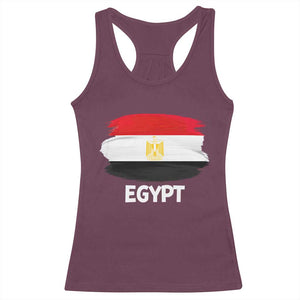 Egypt Flag Misr Pride Racerback Tank Top Egyptian Eagle of Saladin Heritage TS02 Maroon Print Your Wear