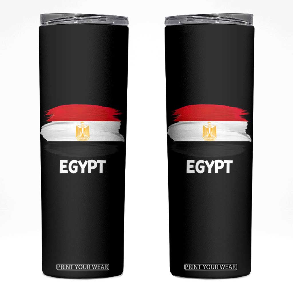 Egypt Flag Misr Pride Skinny Tumbler Egyptian Eagle of Saladin Heritage TS02 Black Print Your Wear